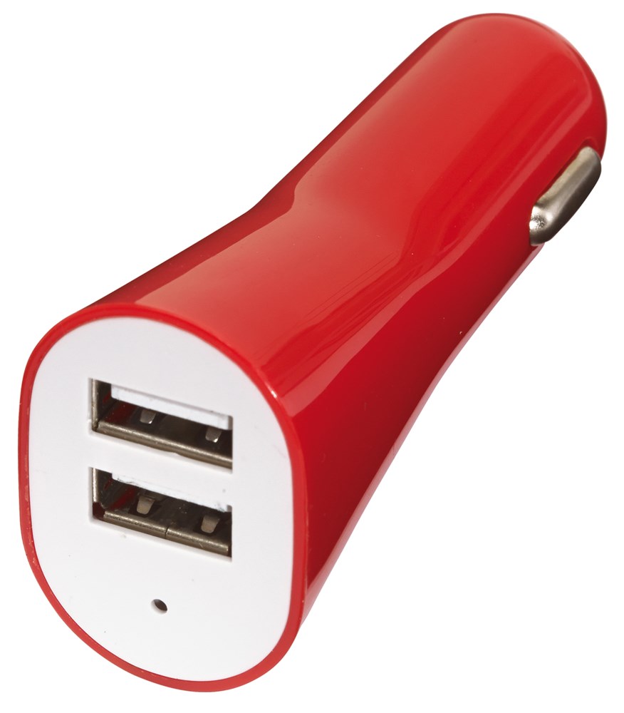 Doppel USB Ladegerät "Drive",rot