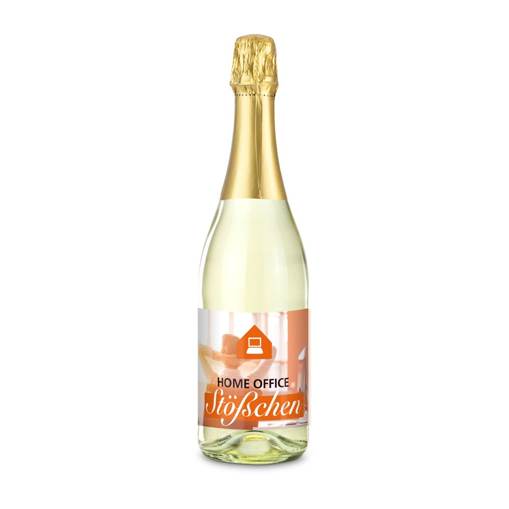 Home-Office Stößchen - Sparkling wine Cuvée - Bottle clear, 0.75 l