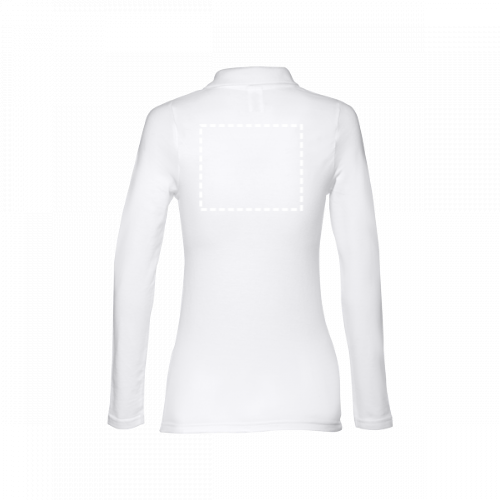 Rücken (Langarm-Poloshirt) - Textildruck