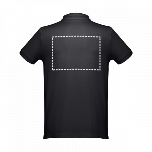 Rücken (Kurzarm-Poloshirt) - Textildruck