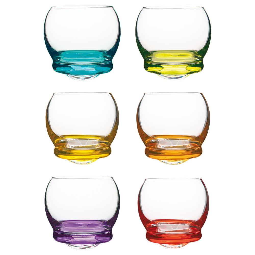Vanilla Season® DILAM 6er Set Bohemia Crystal Shot-Gläser, farbig gemischt
